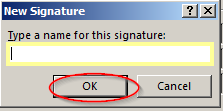add facebook shortcuts to outlook signature